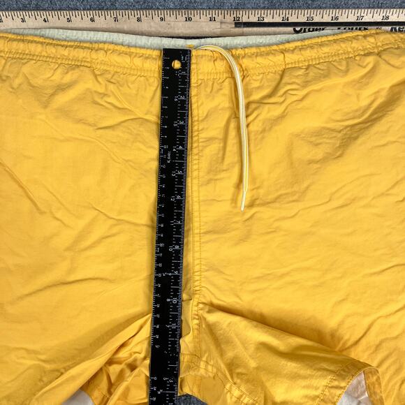 Nautica Swim Trunks Mens Size L Yellow Nylon Mesh Lined Drawstring Beach Shorts - Picture 4 of 8